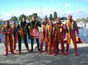 Skippers en combinaison de survie